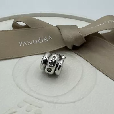 Authentic Pandora Silver Love Knot Cz Charm  #790328cz - Retired • $24