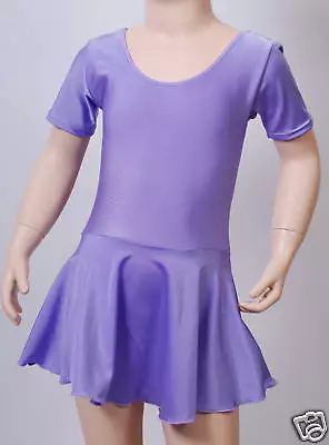 £8 • Buy SALE ITEM Leotard Dress Short Sleeve Plain Front - Ballet Colours - (ELLIE)