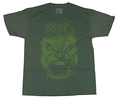 Hulk Marvel Mens  T-Shirt- Angry Classic Hulk Face Image • $9.98