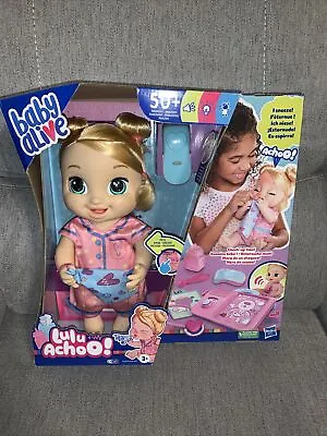 Baby Alive Lulu Achoo Baby Doll Interactive Play Blonde Hair Pretend Doctor Toy • $135.32