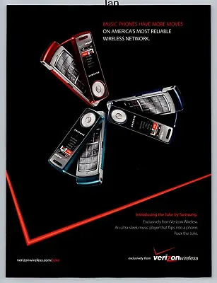 Verizon Juke By Samsung Rock The Juke Cell Phone 2008 Full Page Print Ad • $11.99