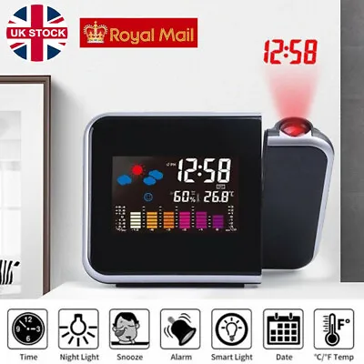 £8.95 • Buy Smart Alarm Clock Digital LED Projector LCD Display Temperature Time Projection