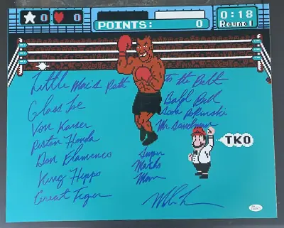 Mike Tyson Signed Autograph With Inscriptions 16x20 Photo Punch Out JSA LOA COA • $1105