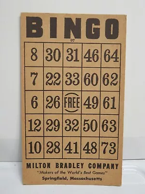 Older BINGO CARD (Milton Bradley Company) • $0.99