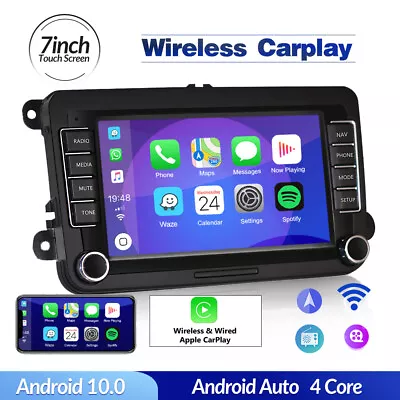 $99.99 • Buy Android 10 For VW Golf MK5 MK6 Jetta RCD330 7  Car GPS WiFi CarPlay Stereo Radio
