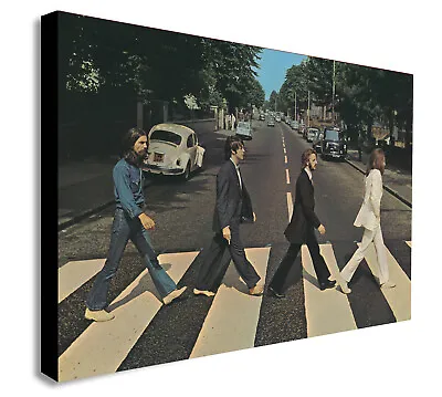 The Beatles - Abbey Road - Canvas Wall Art Framed Print - Various Sizes • £12.99