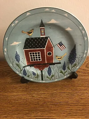 4 Birdhouse 8 1/4  Salad/Luncheon Plates By Warren Kimble For Sakura 2000 • $15