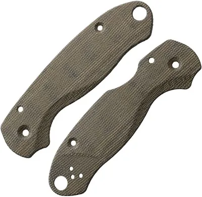 Flytanium Lotus Green Canvas Micarta Handle Scales For Spyderco Para 3 Knife • $49.59