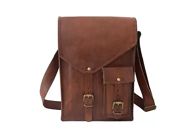 Vintage Leather Messenger Bag Laptop Satchel Handbag School Crossbody Sling Bags • $59.99