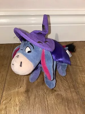 Walt Disney Witch Eeyore Beanie Soft Toy Plush - Purple Hat & Cape • £5.95