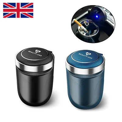 £7.78 • Buy Auto Car Ashtray Cigarette Cup Ash Holder With LED Light Lid Portable Detachable