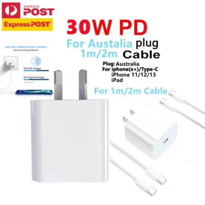 $12.95 • Buy For IPhone15/14/13/Pro/12/11/iPad PD 30W Type-C Wall Fast Charger Power Adapter