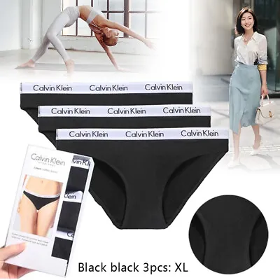 Calvin Klein Women's Underwear's Modern Cotton Bikini Brief In Black Size Option • £15.59