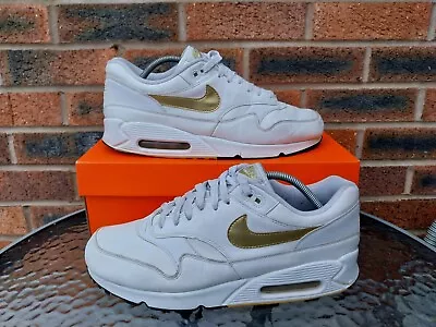 Nike Air Max 90 1 Uk10 Eu45 Metallic Gold 2018 Men's Trainer's • £49.99