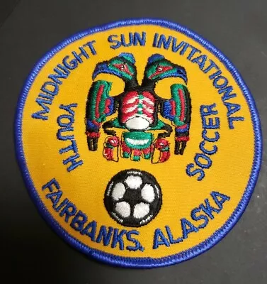 Vntg.  Midnight Sun Youth Soccer Invitational Fairbanks Alaska Patch Embroidered • $10