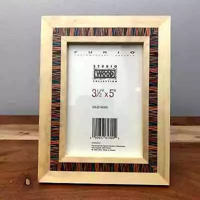 Vintage 90's Wood Inlay Picture Frame 3.5  X 5  Furio Photo Home Decor Marquetry • $15