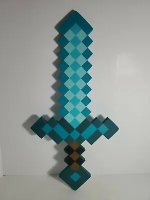 Minecraft Foam Diamond Sword Full Size 24  Think Geek Costume Weapon Prop Toy A1 • $20.99