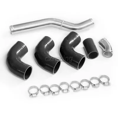 CXRacing Aluminum 1.5  Radiator Pipe Kit For BMW E36 LS LS1 LSx Black Hose • $114.26