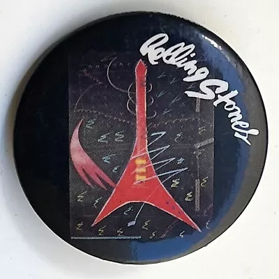 Vintage '83 ROLLING STONES Licensed Pin Still Life Button 1.5  Badge Mick Jagger • $10.50