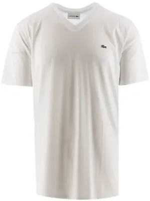 Lacoste White Logo Short Sleeve Regular Fit T-Shirt • £29.99