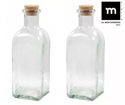 Olive Oil Glass Bottles With Cork 530ML -PACK 2- Frasca • £8