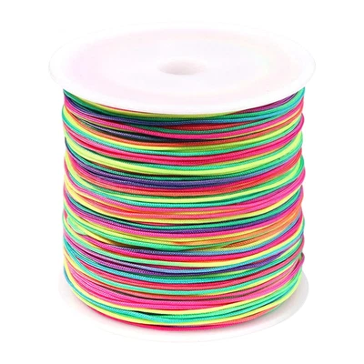 £8.22 • Buy Colorful Nylon Cord 0.8mm 90M Flexible Chinese Knotting Cord Necklace Cord