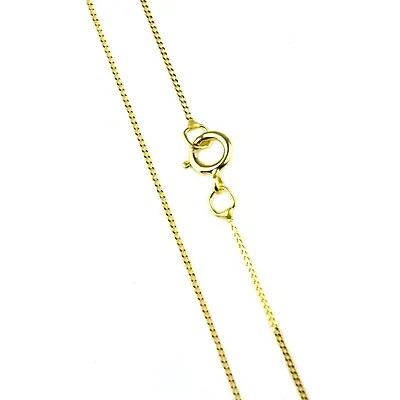 £31 • Buy 18 Inch Fine Trace Chain Curb Style In 9ct Yellow Gold