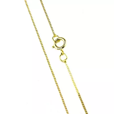 £23.95 • Buy 18 Inch Fine Trace Chain Curb Style In 9ct Yellow Gold