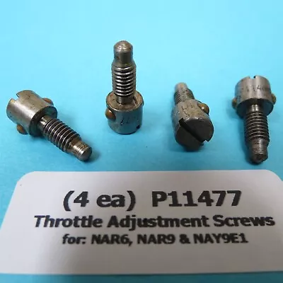 Bendix Stromberg Aircraft NAR6 NAR9 NAY9E1 Carburetor Throttle Adjustment Screws • $25