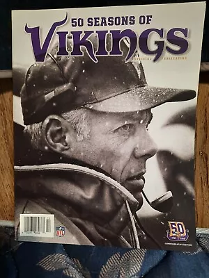 Bud Grant Cover  50 Seasons Of Vikings  Minnesota Vikings Official Magzine 2010 • $55.96