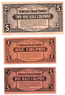 SCHULTE CIGAR STORES NY NY ~ Lot Of Vintage Coupons ~ FREE SHIPPING • $4.50