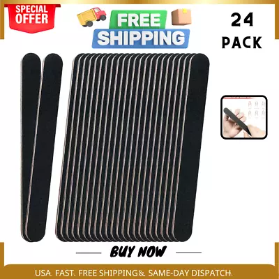 24Psc Nail File 100/180 Grit Professional Emery Boards Nail File Pack Nail File • $8.42