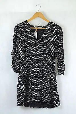 Zara Floral Black And White Dress L By Reluv Clothing • $13.20