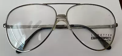 New Vintage Girard Lunettes Eyeglass Frame 567 Silver  France 60-145 • $25