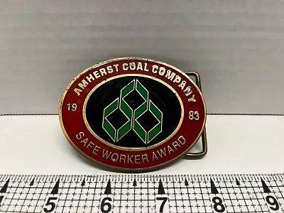 Vintage Amherst Coal Comapny 1983 Belt Buckle - Safe Worker Award • $6.79