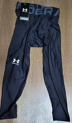 Under Armour Black HeatGear 3/4 Compression Leggings Size XS • $25.99