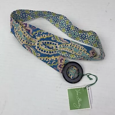 Vera Bradley Capri Blue Women's One Size Belt Cotton Floral Tortise Ring Plastic • $10.39