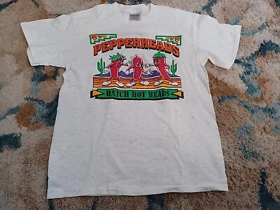 Vintage 90s New Mexico Hatch Hot Heads Pepperheads Peppers Shirt Size M USA  • $17.49