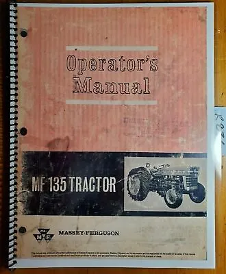 Massey Ferguson MF 135 MF135 Tractor Owner's Operator's Manual 690 677 M1 7/65 • $16.99