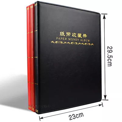 New 60 Paper Money Note Holders Collection Album Book Collecting Storage Black • $28.54