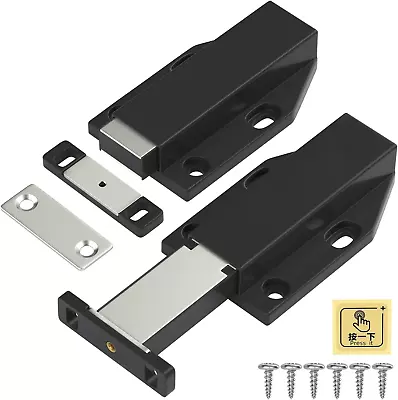 Magnetic Push Latch  2 Pack Push To Open Cabinet Hardware Magnetic Touch Latches • $17.45