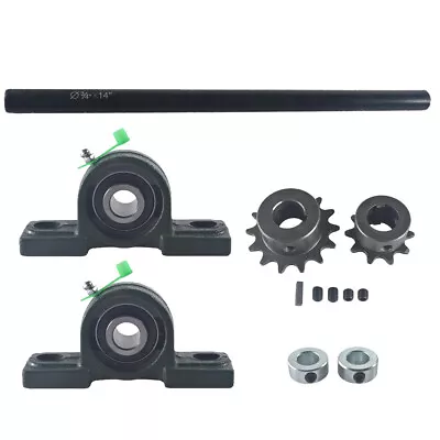 Complete Jackshaft Kit For 3/4 X 14  40/41/420 Chain Go Kart Mini Bike • $50.99