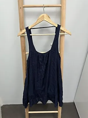 Tigerlily Dress Size 8 Navy Blue Designer Beach Cover Tank Sleeve • $15