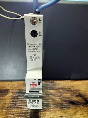 £10.50 • Buy WYLEX 6 AMP CURVE C 6 KA 30 MA RCBO TYPE A NSBS6/1