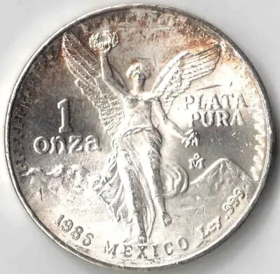 1986 MEXICO LIBERTAD 1 Ounce .999 SILVER • $37