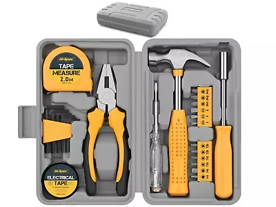 Hi-Spec 24pc Yellow Household DIY Tool Kit Set. Small Mini Basic Tool Box Set • $19.79