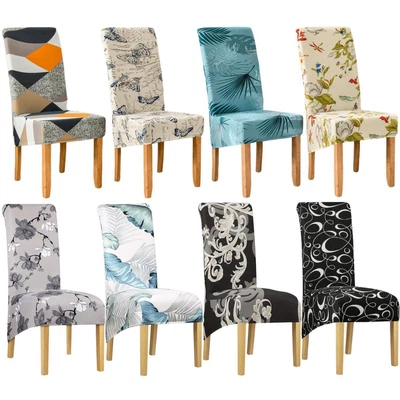 $9.49 • Buy Large Stretch Dining Chair Covers Seat Slipcover Spandex Highback Wedding Cover