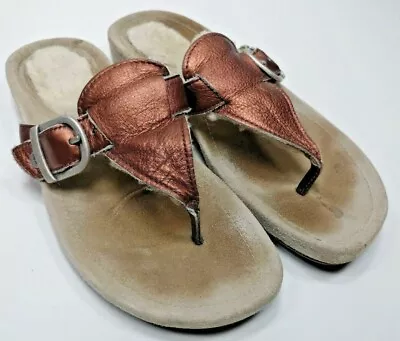 UGG Australia Gypsy Womens Size 9 Thong Sandals Copper Metallic Flip Flops Shoe • $41.89