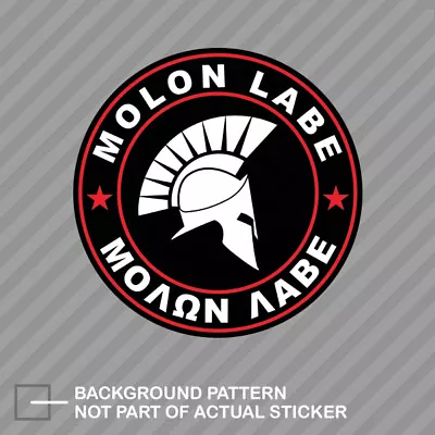 Molon Labe Red Circle Sticker Decal Vinyl Come Take Them 2A V4e • $4.99