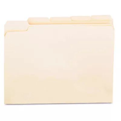 UNIVERSAL File Folders 1/5 Cut Assorted One-Ply Top Tab Letter Manila 100/Box • $19.95